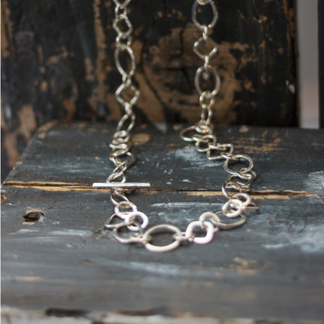 アクセサリー CHOOKE SILVERSMITHING IRREGULARWORKS Chunky irregular necklace double length | Annie Smith